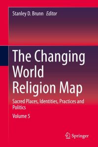 Cover of the book "The Changing World Religion Map." Ed. Stanley D. Brunn. Publisher Springer.